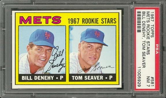 1967 Topps #581 Tom Seaver Rookie Card – PSA NM 7